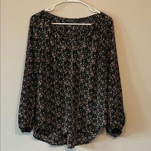Cato Black Floral Blouse